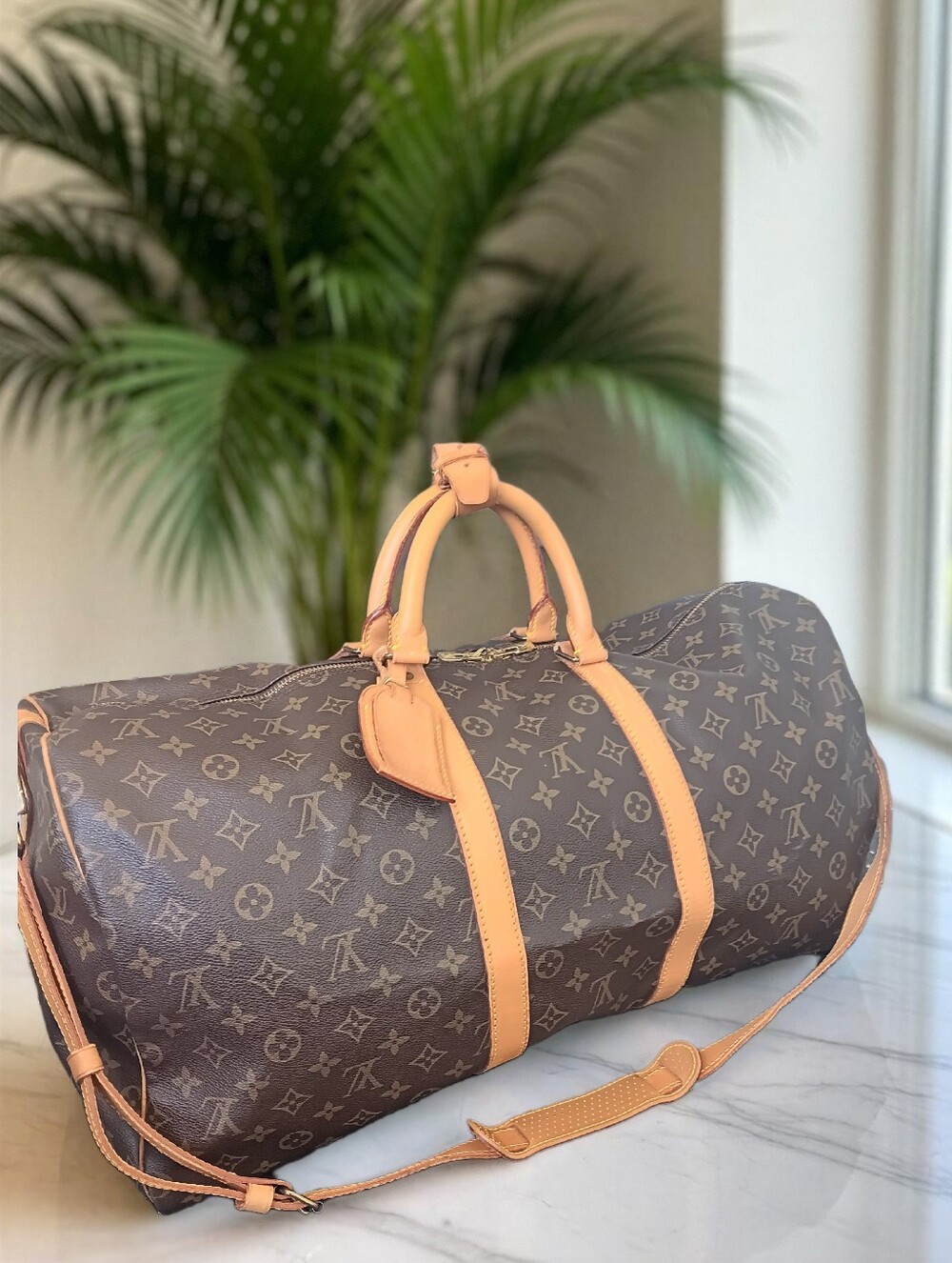 Louis Vuitton Keepall Bandouliere 55 Monogram Vintage 1990 Full Set ✨ - Picture 2 of 16
